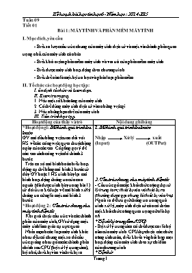 Kế hoạch bài học Tin học 6 - Năm học 2014 - 2015